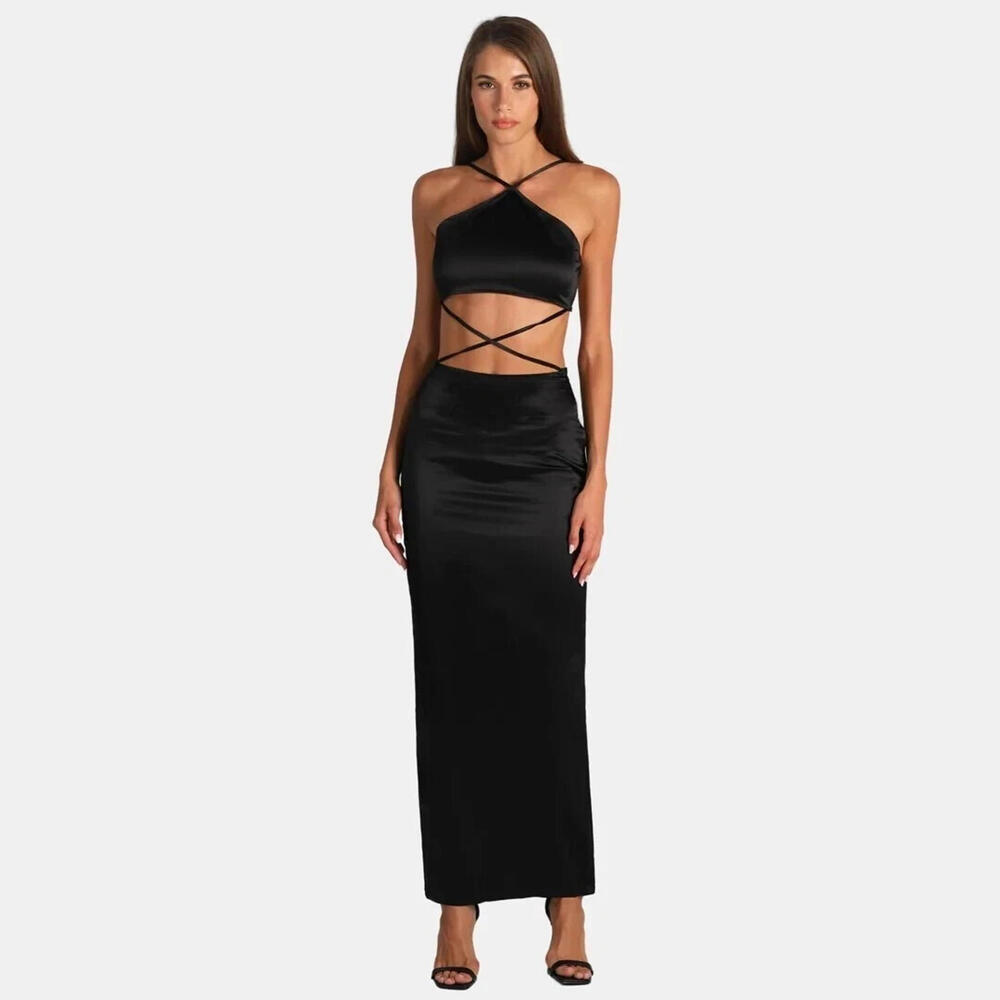 OW Collection Charli Dress in Black size L NWT